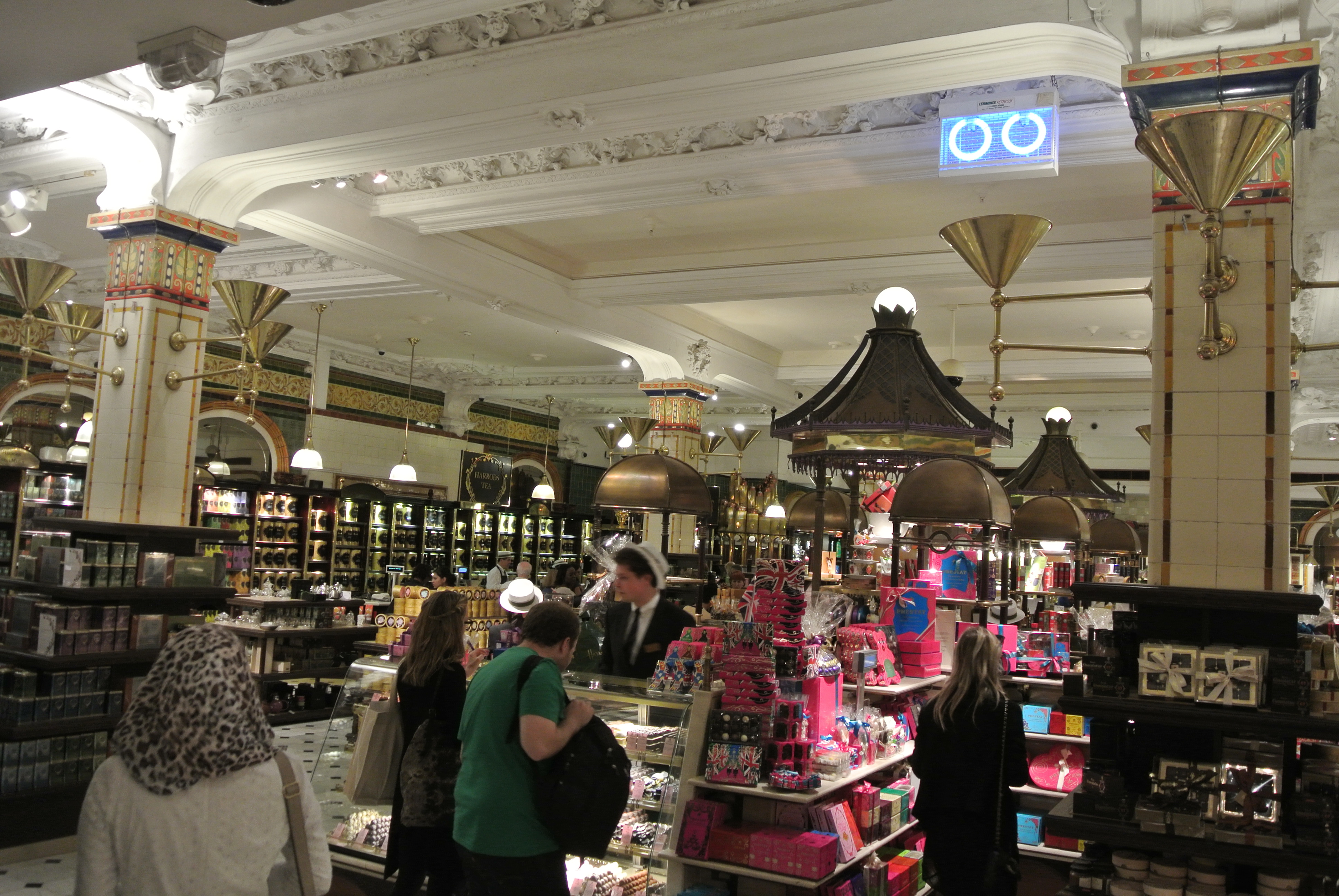 Inside the tea and confectionary hall.