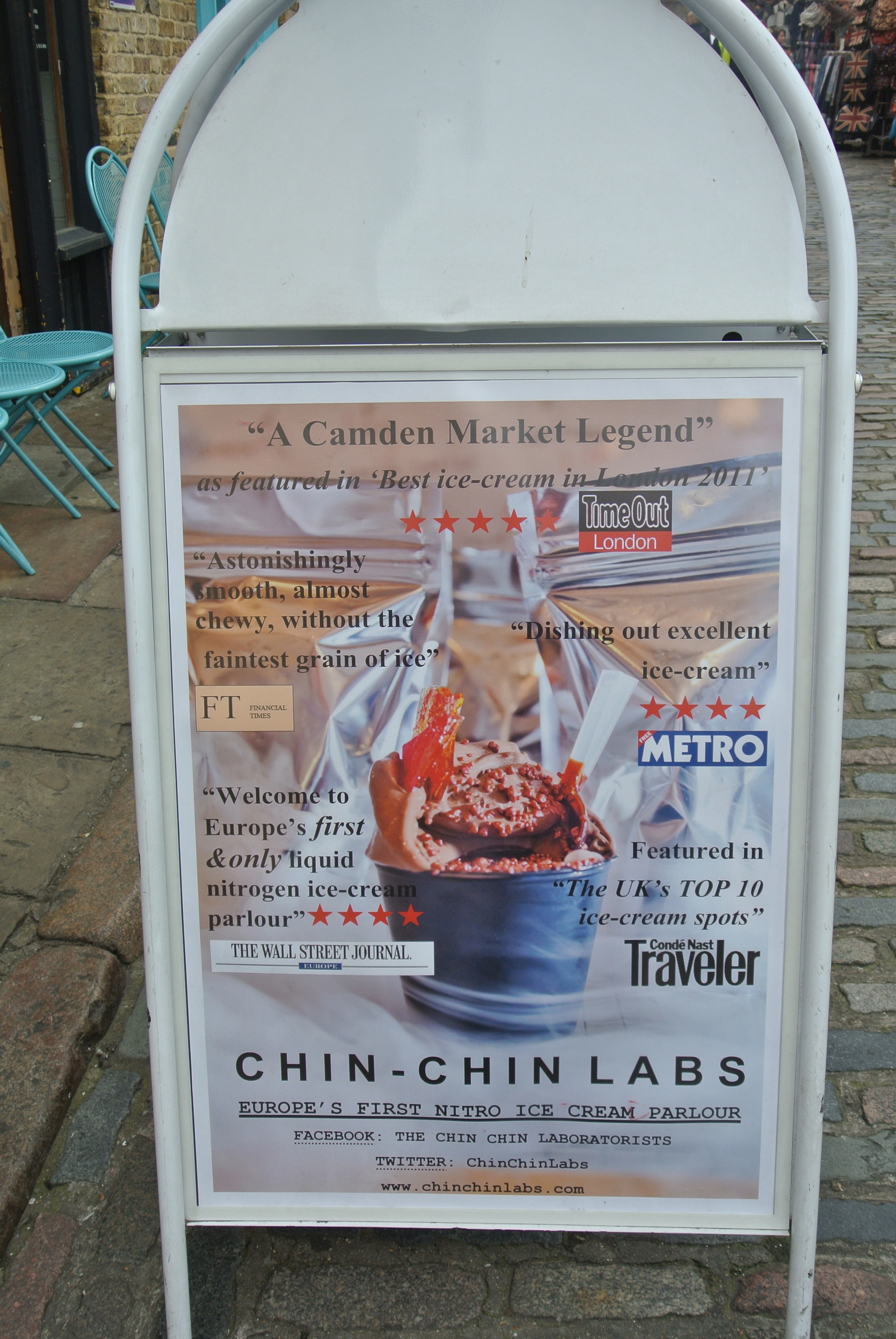 Famous Chin Chin Labs at Camden Market.
