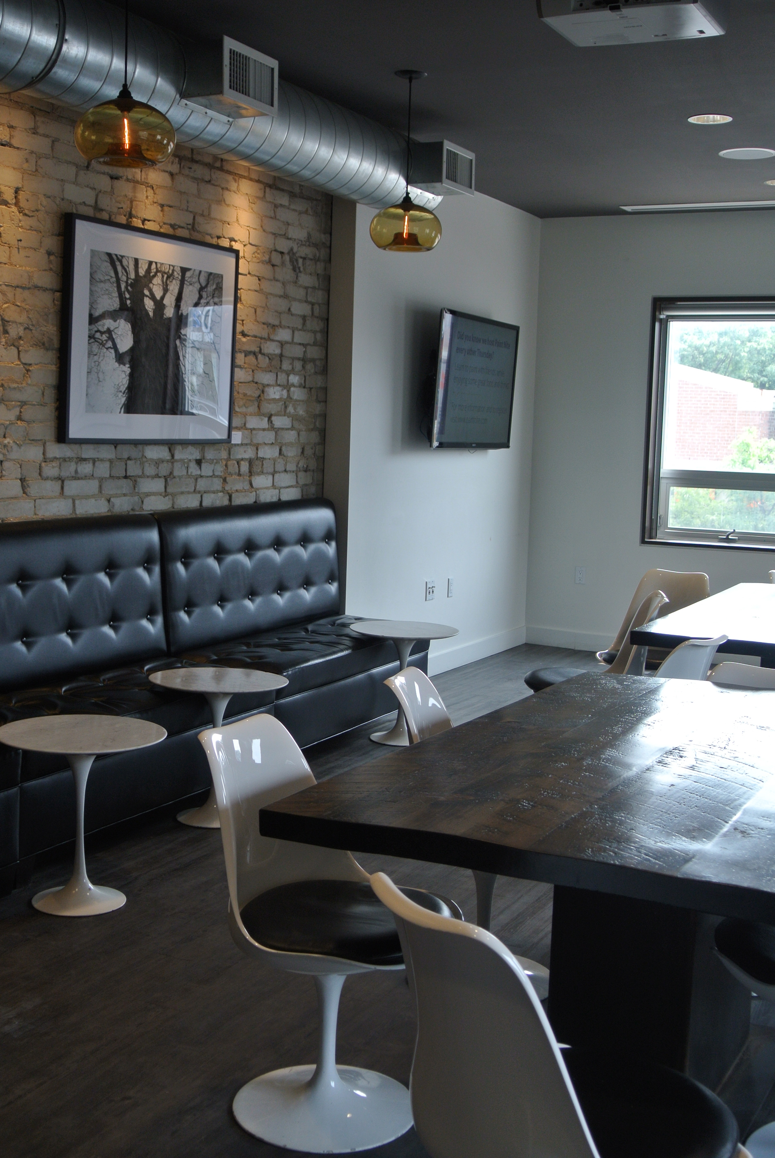The 2nd floor seating space of the cafe.