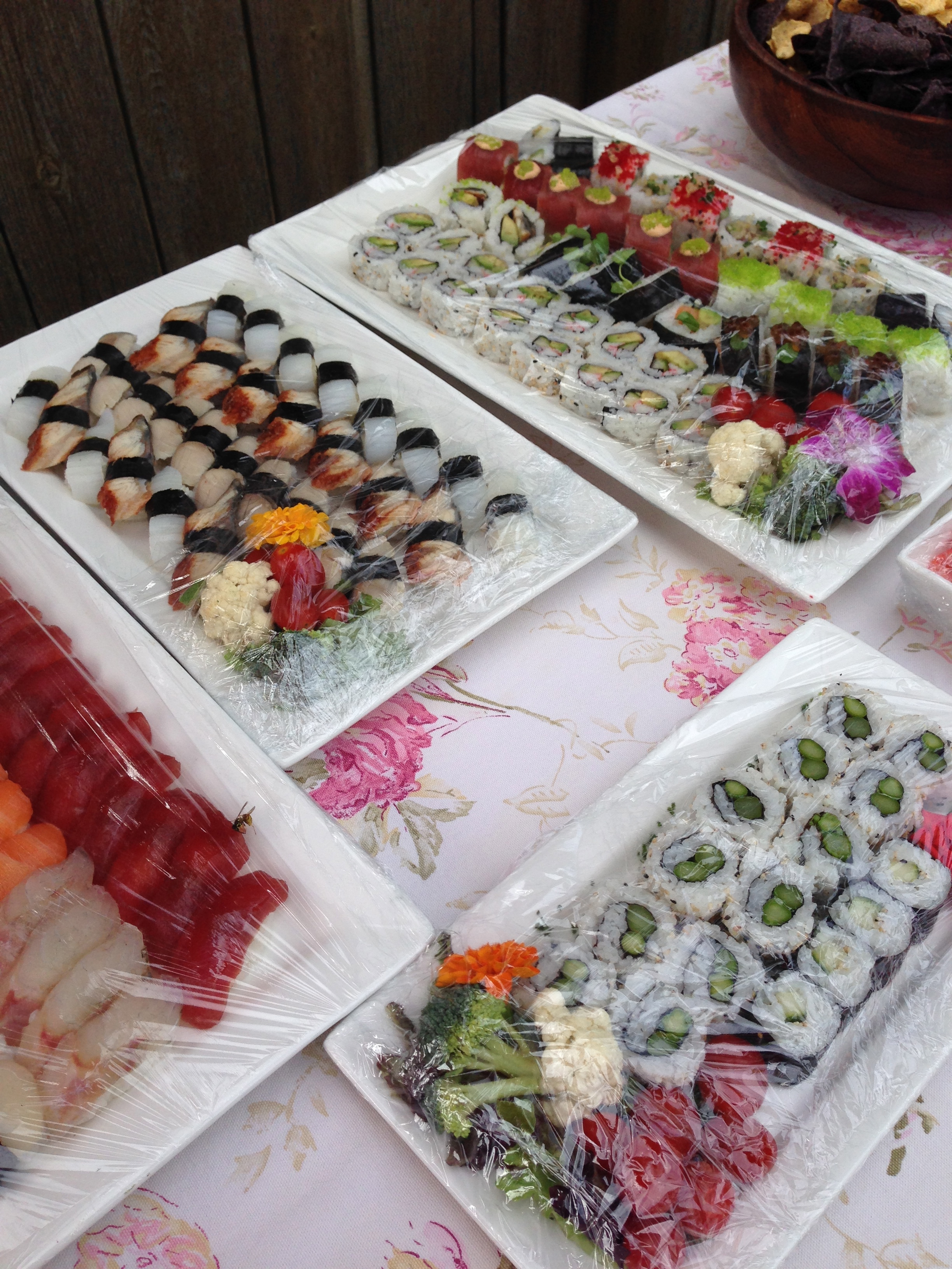Delicious assortment of sushi.